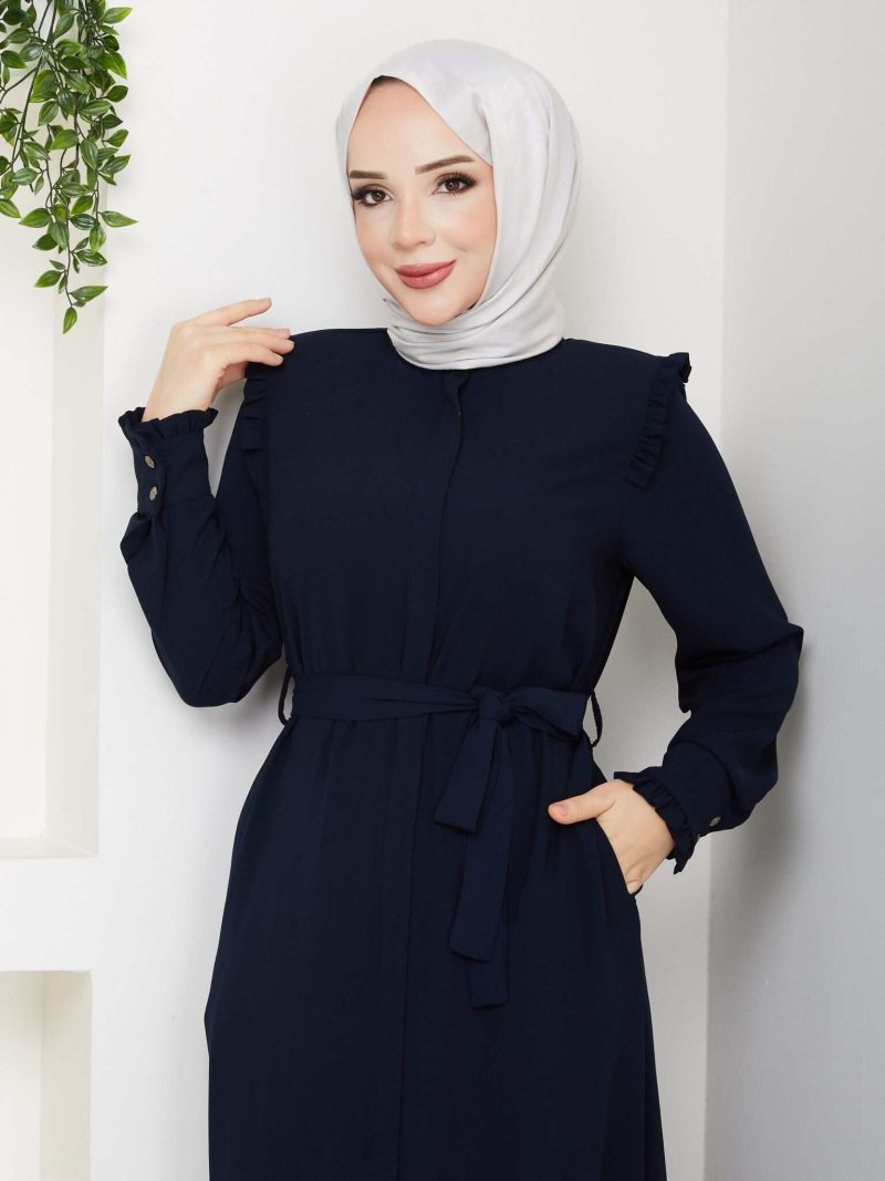 Omuz Fırfırlı Model Ferace - Görsel 3
