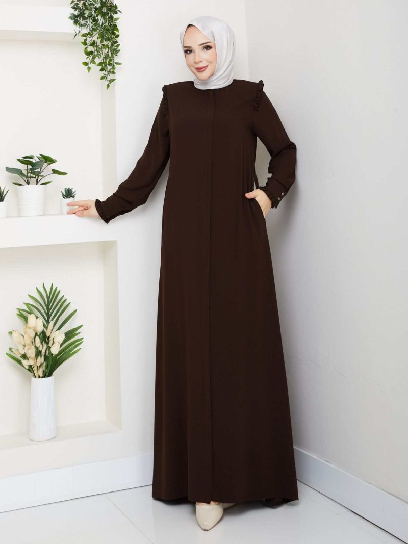 Omuz Fırfırlı Model Ferace - Görsel 2