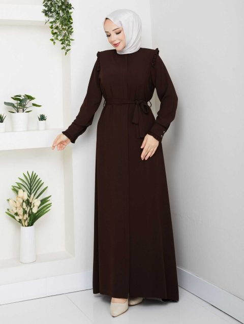 Omuz Fırfırlı Model Ferace