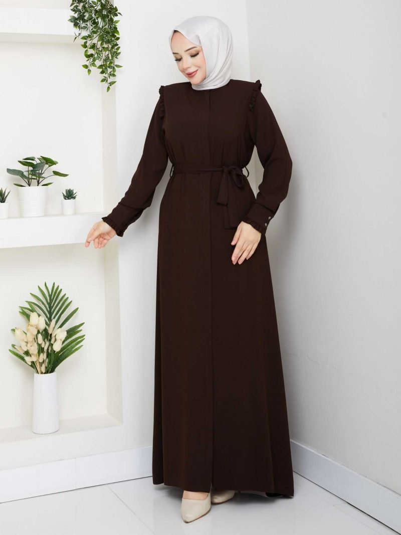 Omuz Fırfırlı Model Ferace